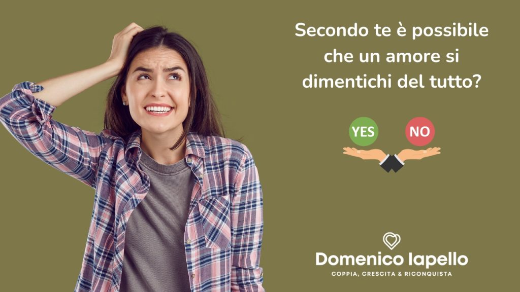 Un uomo che si dimentica di te