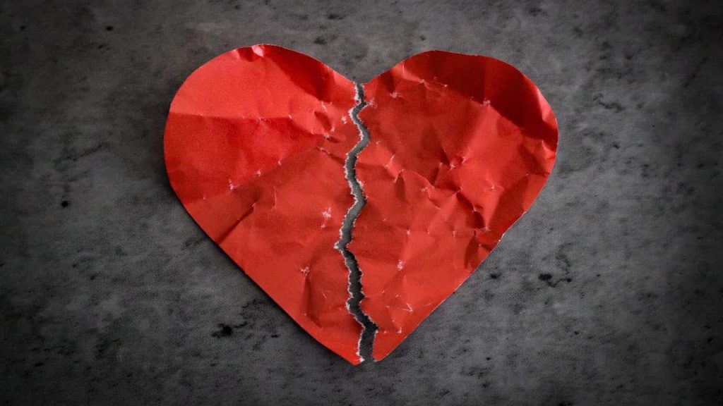 non mi ama più, cuore infranto